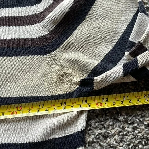 Valerie Stevens Black White Sweater Womens LP 100% Silk Preppy Feminine Elegant - Picture 5 of 7